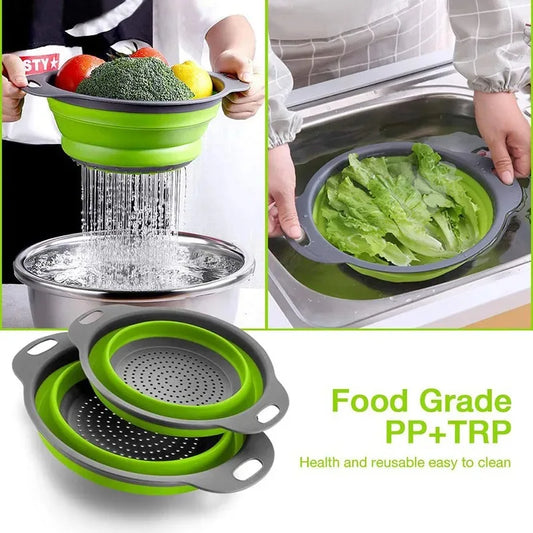 Collapsible Silicone Strainer — Fits in Any Drawer