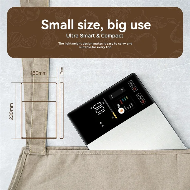 Precision Digital Kitchen Scale — Grams to Pounds Instantly
