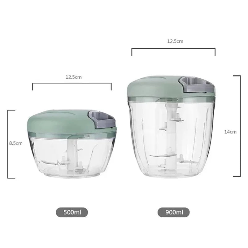 Manual Rotary Chopper — One-Pull Mincing for Veggies & Herbs