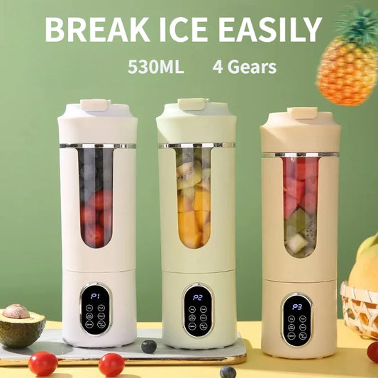 530ml Portable USB Rechargeable Blender with 12 Blades