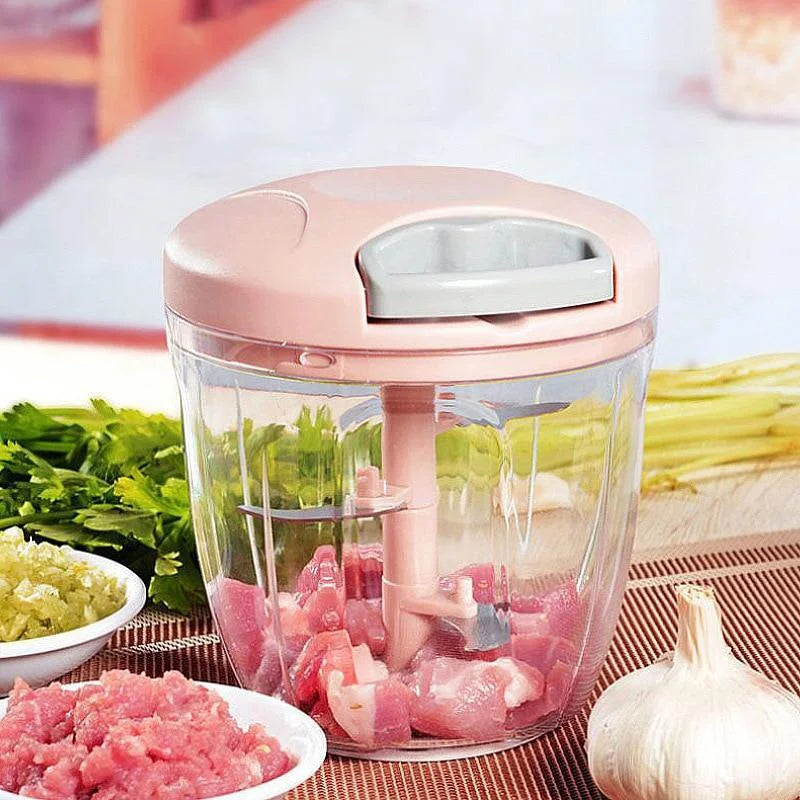 Manual Rotary Chopper — One-Pull Mincing for Veggies & Herbs