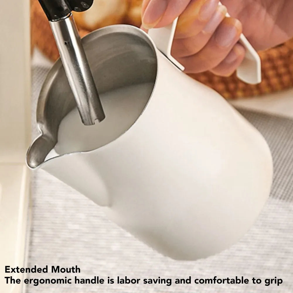 304 Stainless Steel Milk Frothing Pitcher with Precision Pour Spout