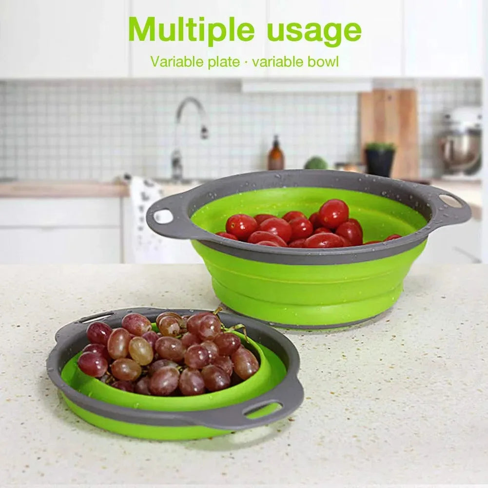 Collapsible Silicone Strainer — Fits in Any Drawer