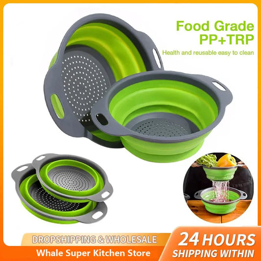 Collapsible Silicone Strainer — Fits in Any Drawer
