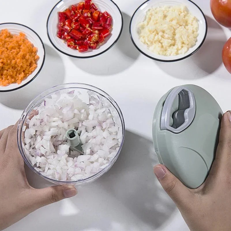 Manual Rotary Chopper — One-Pull Mincing for Veggies & Herbs