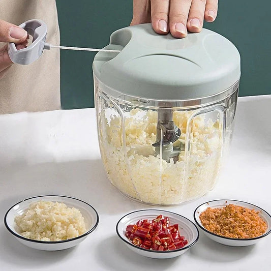 Manual Rotary Chopper — One-Pull Mincing for Veggies & Herbs