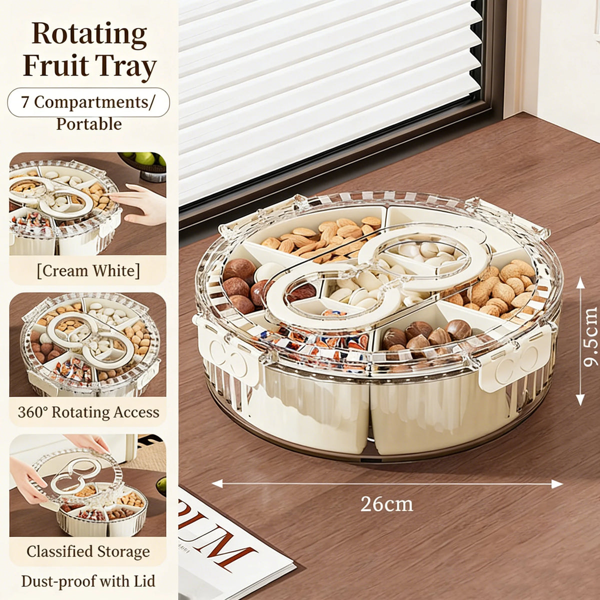 Flower Rotating Snack Tray — The Life of the Party