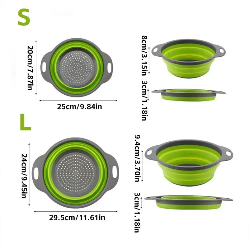 Collapsible Silicone Strainer — Fits in Any Drawer